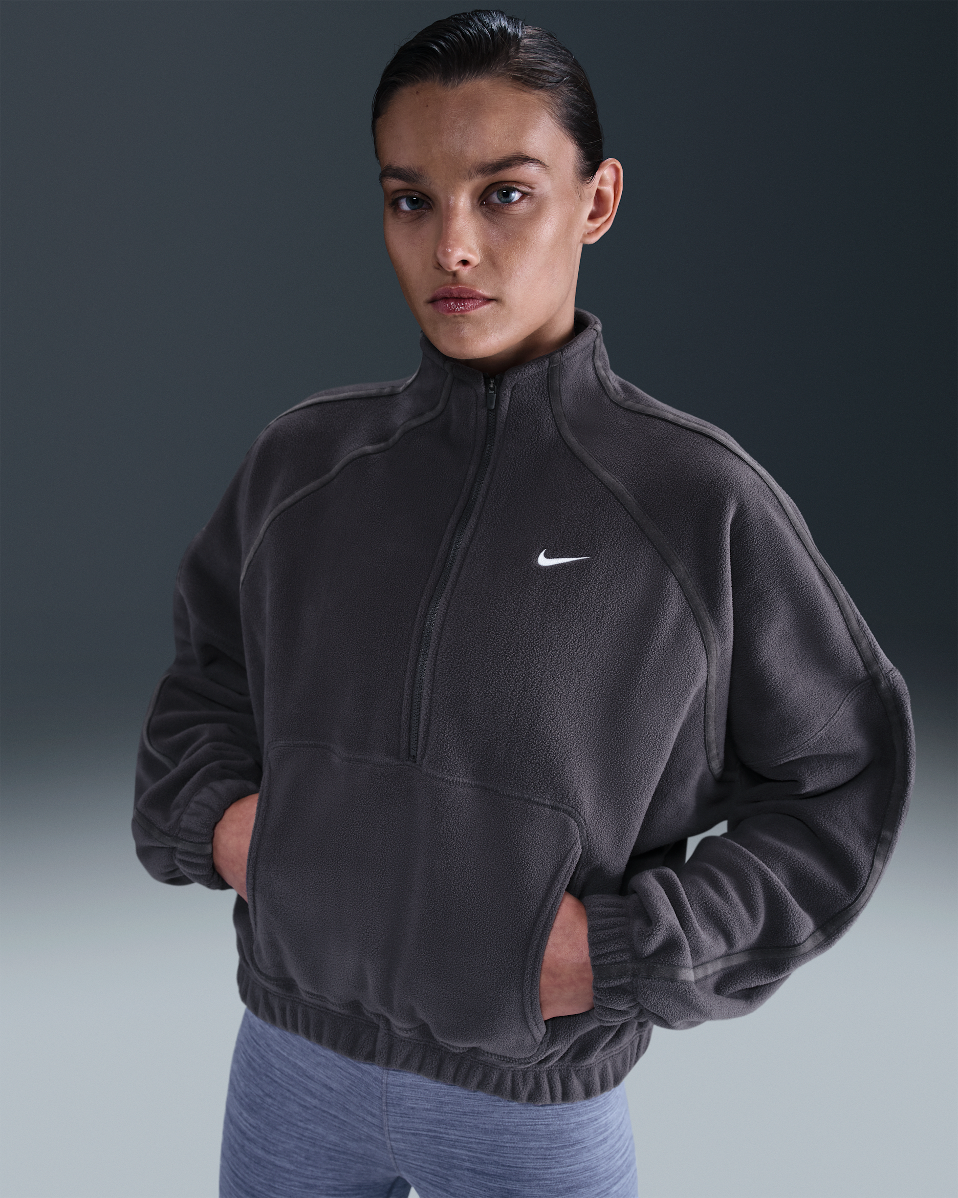 Nike One Women's Therma-FIT 1/2-Zip Top. Nike LU